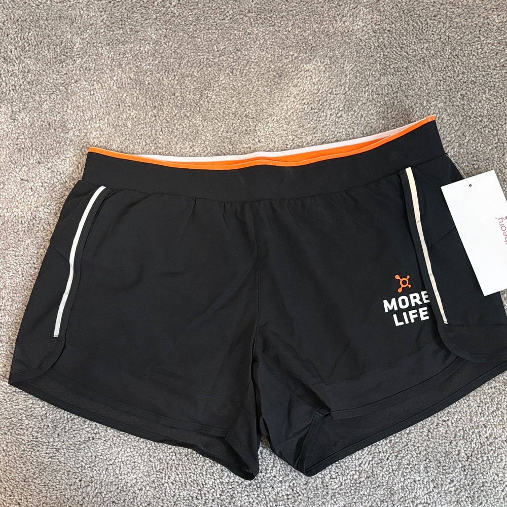 Orangetheory Black Shorts with Orange Trim